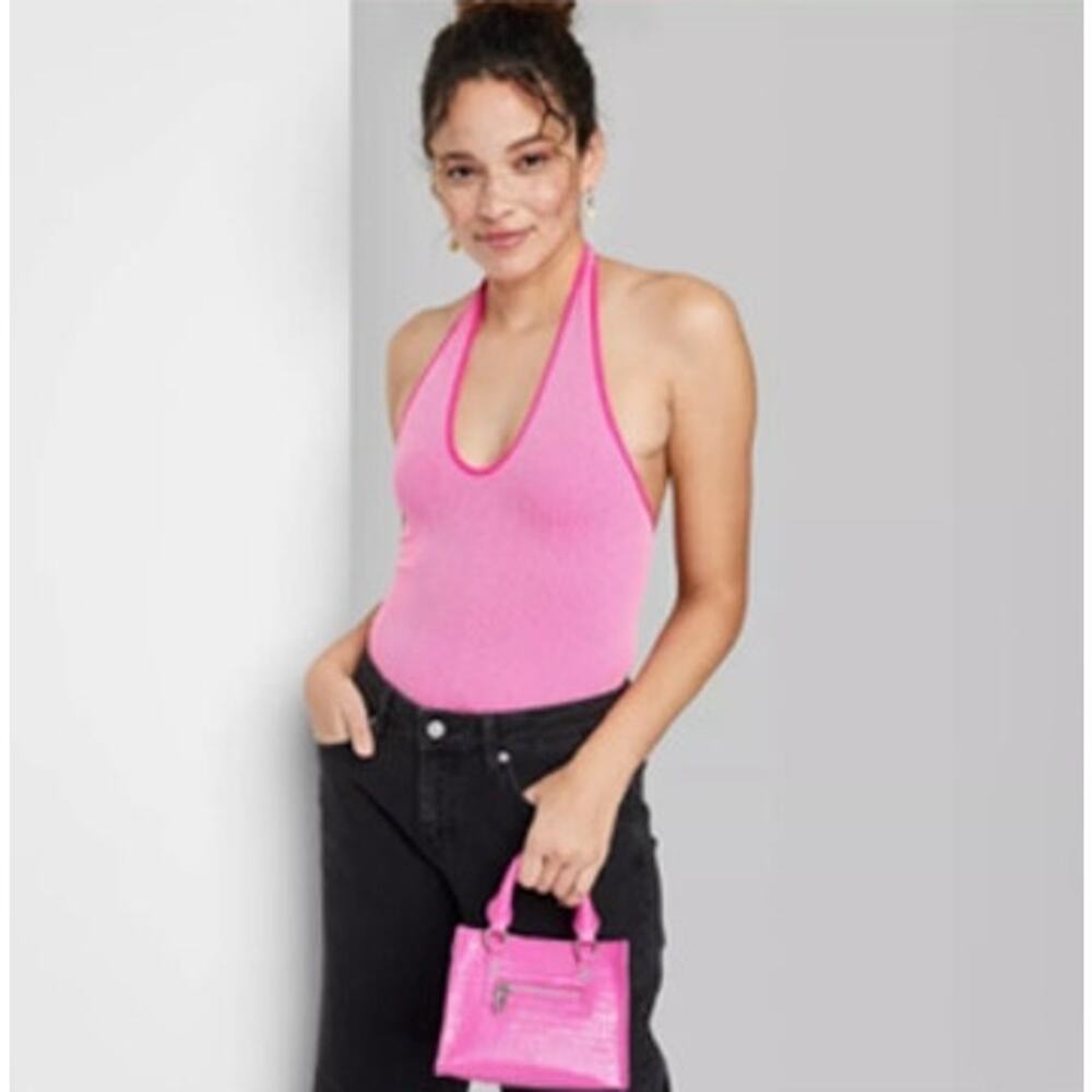 Wild Fable hot pink halter Y2K baddie coquette summer vibrant pop Barbie core